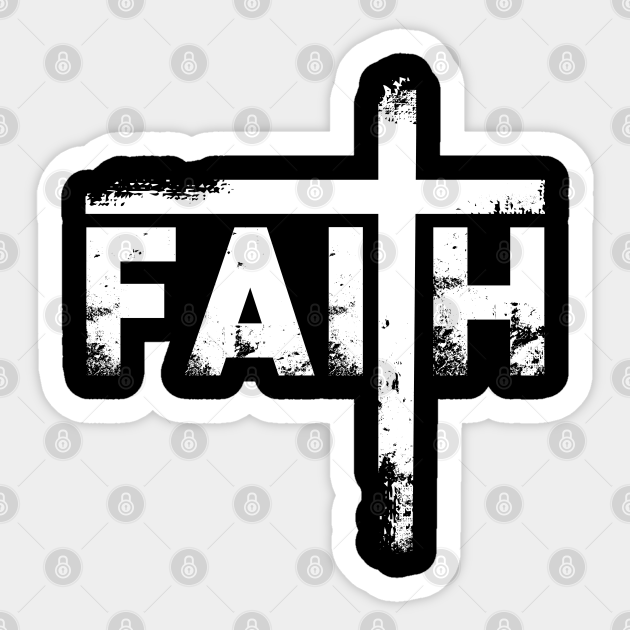 Faith typograph lettering quote  faith  sticker  teepublic Faith typograph lettering quote  faith  sticker  teepublic
